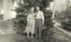 lillie and Dennis Weir at Roger & Gladys Weirs home next to 1949 Mercury early 1950s.jpg (979441 bytes)